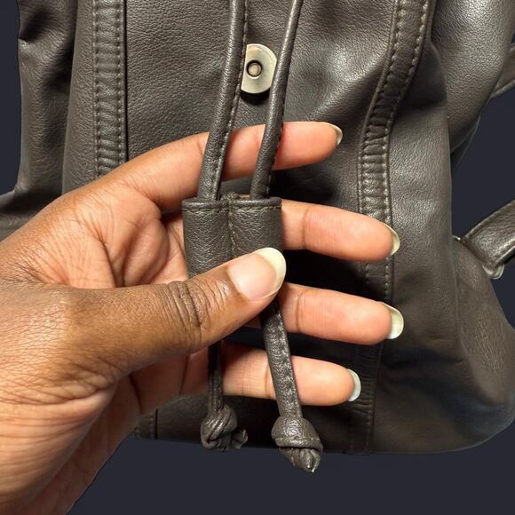 Leather unlisted by kenneth cole chocolate bag - Picture 7 of 8